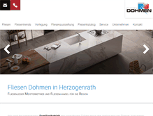 Tablet Screenshot of fliesen-dohmen.de